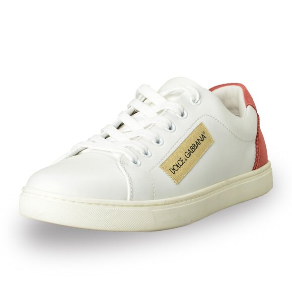 Dolce & Gabbana Women's "D_London" 100% Leather Sneakers Shoes US 6 IT 36